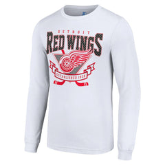Detroit Red Wings Starter Team Logo Graphic Long Sleeve T-Shirt - White | US 201591882