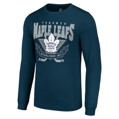Toronto Maple Leafs Starter Team Logo Graphic Long Sleeve T-Shirt - Navy | US 201591884