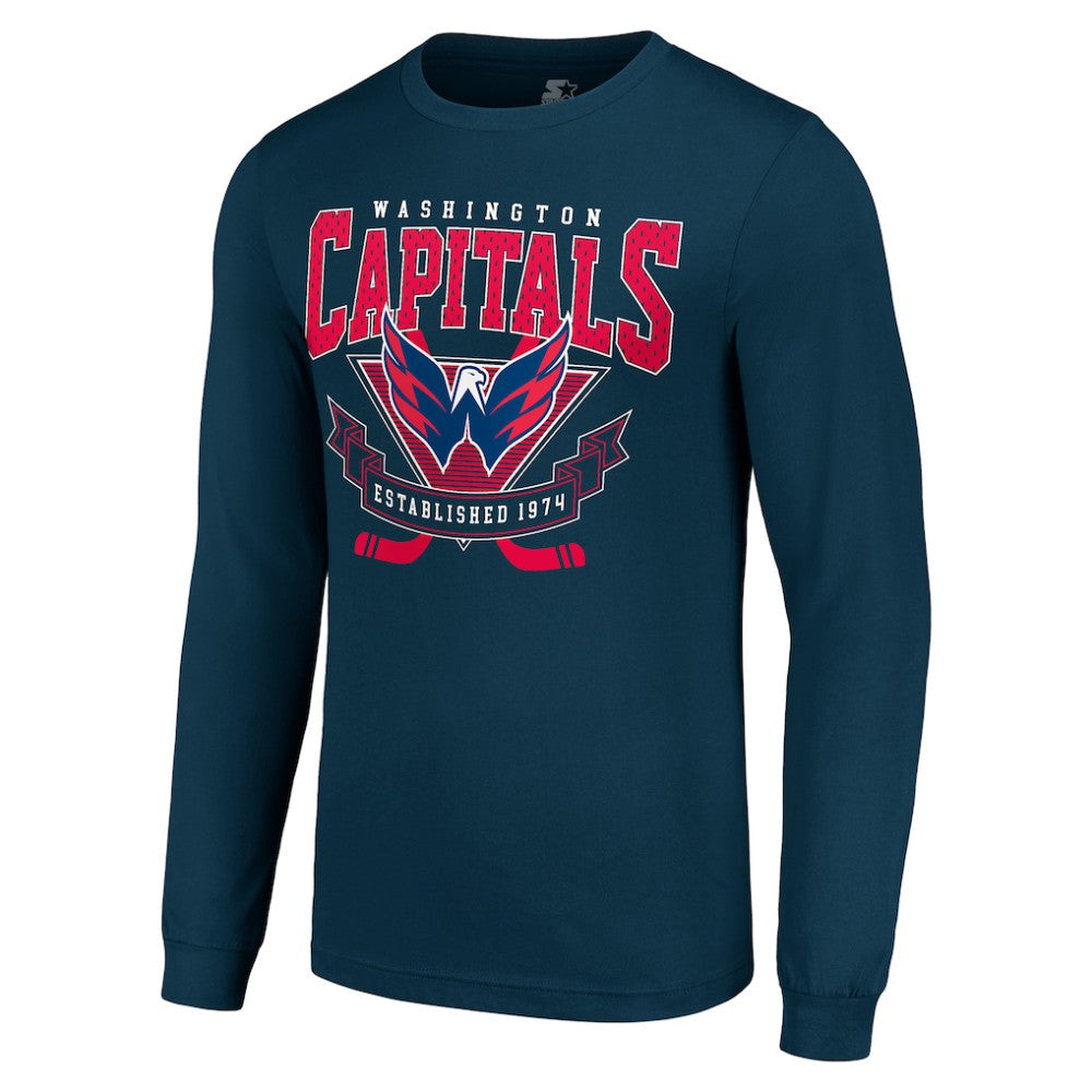 Washington Capitals Starter Team Logo Graphic Long Sleeve T-Shirt - Navy | US 201591888