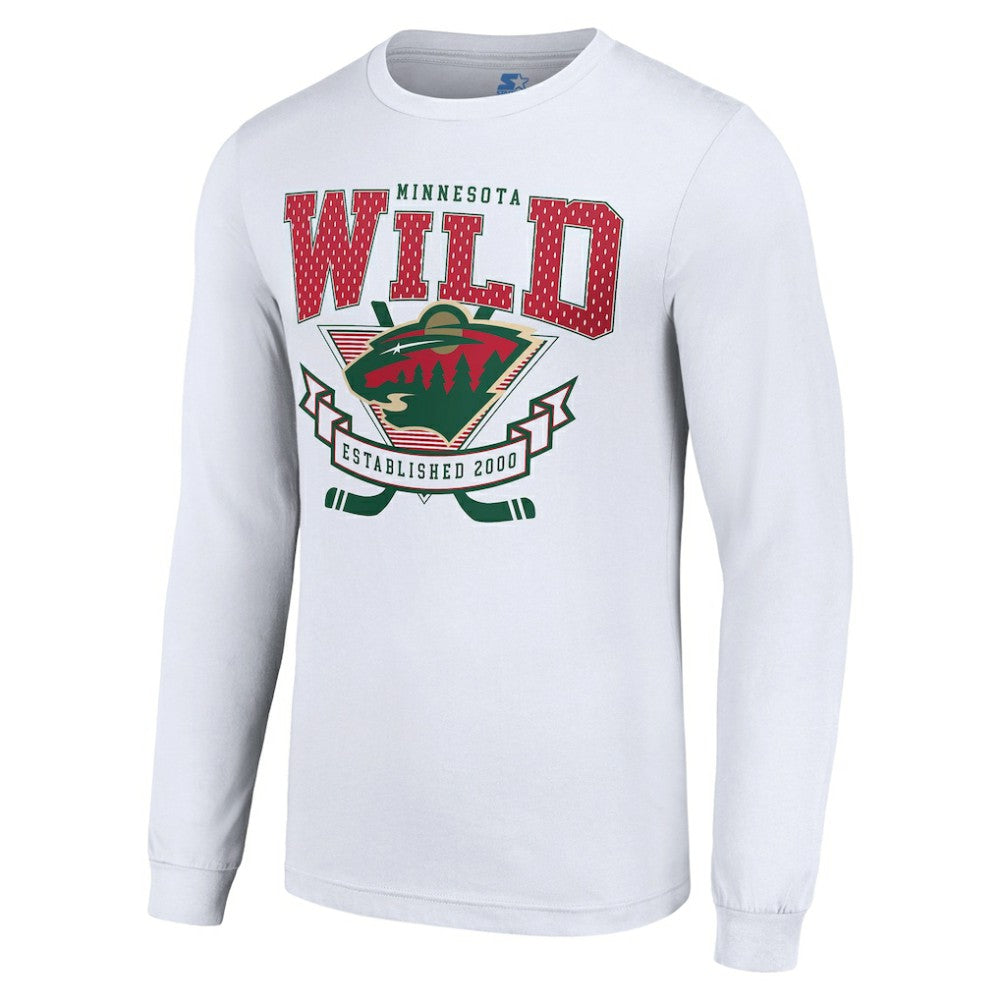 Minnesota Wild Starter Team Logo Graphic Long Sleeve T-Shirt - White | US 201591889
