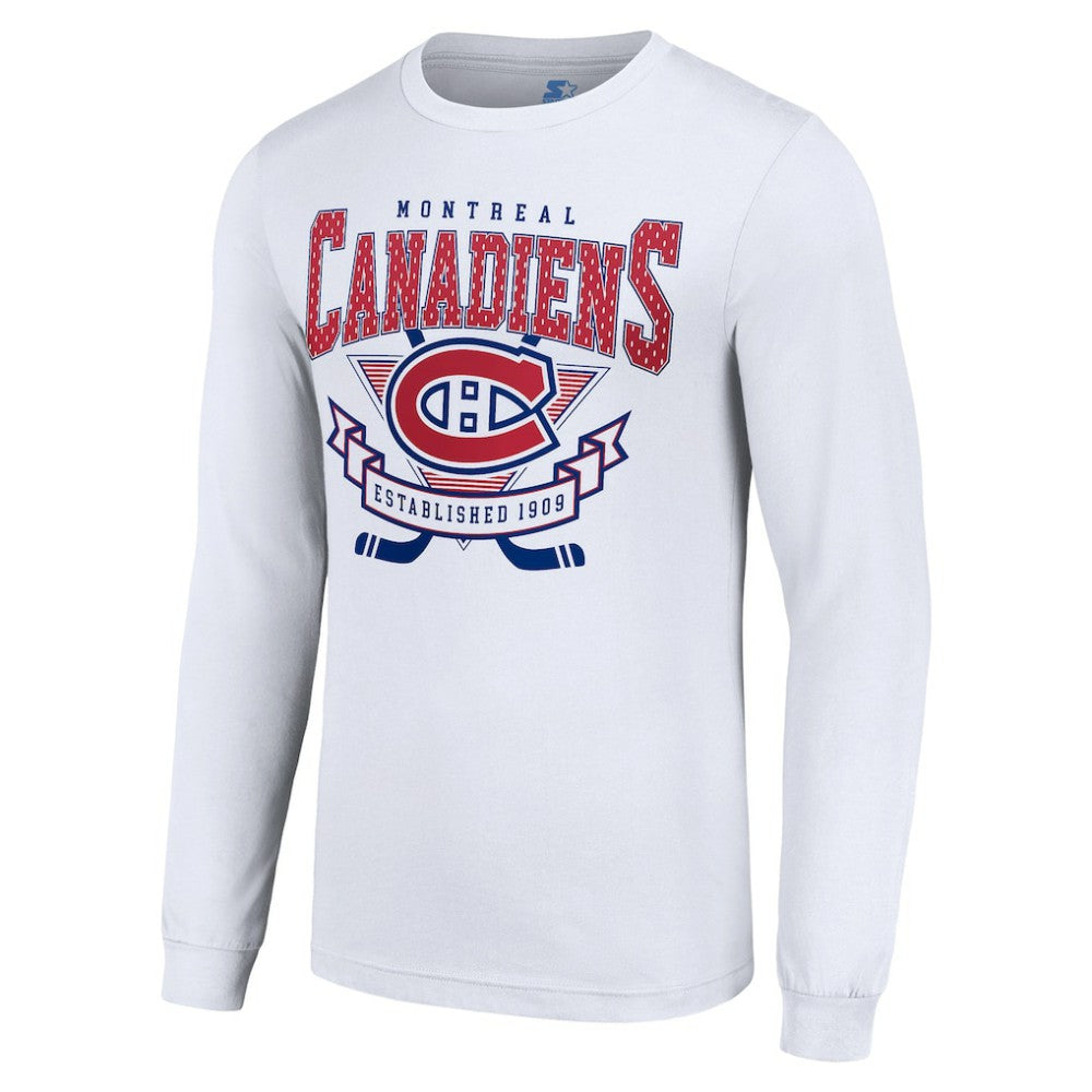 Montreal Canadiens Starter Team Logo Graphic Long Sleeve T-Shirt - White | US 201591891
