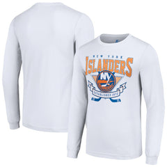 New York Islanders Starter Team Logo Graphic Long Sleeve T-Shirt - White | US 201591894