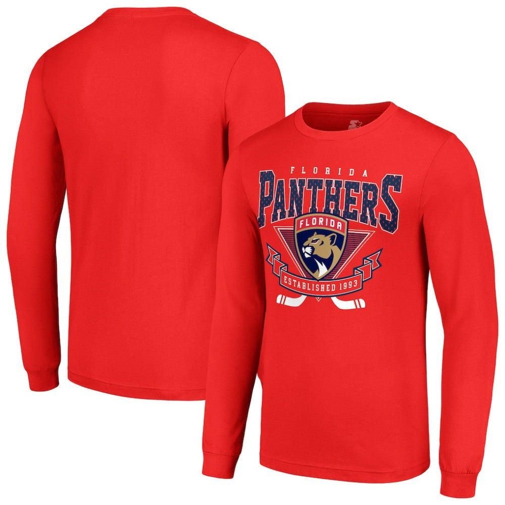 Florida Panthers Starter Team Logo Graphic Long Sleeve T-Shirt - Red | US 201591896