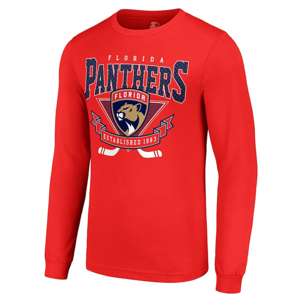 Florida Panthers Starter Team Logo Graphic Long Sleeve T-Shirt - Red | US 201591896