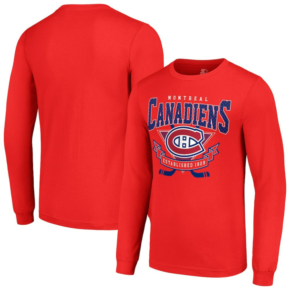 Montreal Canadiens Starter Team Logo Graphic Long Sleeve T-Shirt - Red | US 201591897