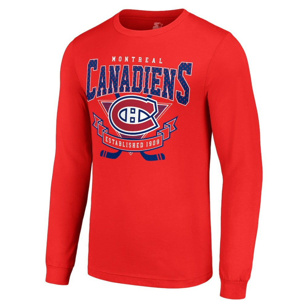 Montreal Canadiens Starter Team Logo Graphic Long Sleeve T-Shirt - Red | US 201591897