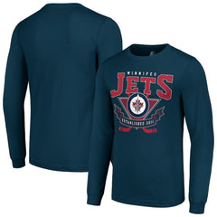Winnipeg Jets Starter Team Logo Graphic Long Sleeve T-Shirt - Navy | US 201591899