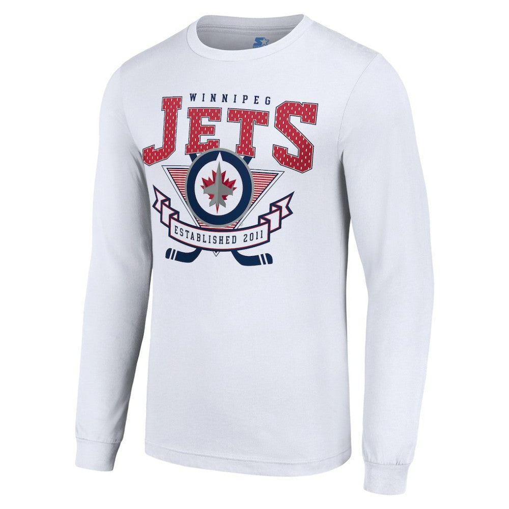 Winnipeg Jets Starter Team Logo Graphic Long Sleeve T-Shirt - White | US 201591900