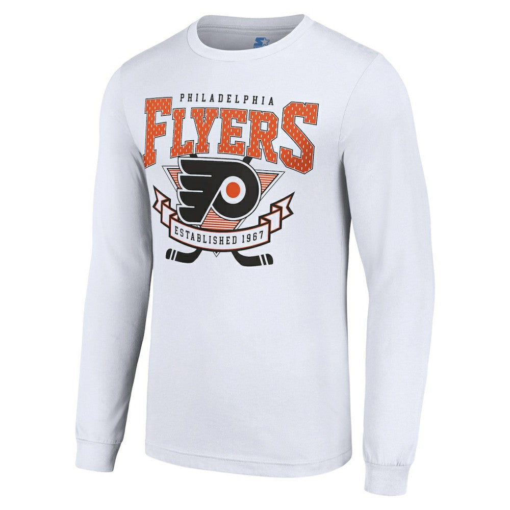 Philadelphia Flyers Starter Team Logo Graphic Long Sleeve T-Shirt - White | US 201591901