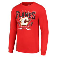 Calgary Flames Starter Team Logo Graphic Long Sleeve T-Shirt - Red | US 201591903