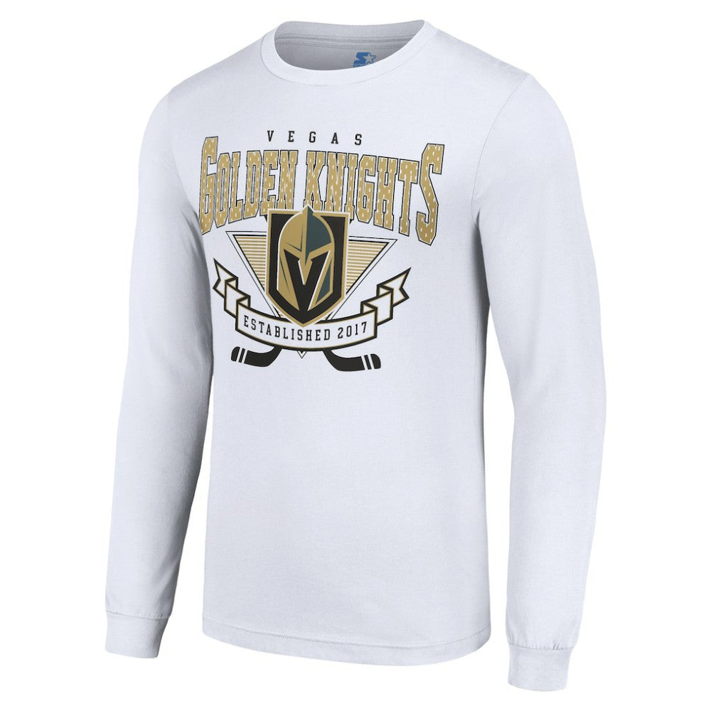 Vegas Golden Knights Starter Team Logo Graphic Long Sleeve T-Shirt - White | US 201591915