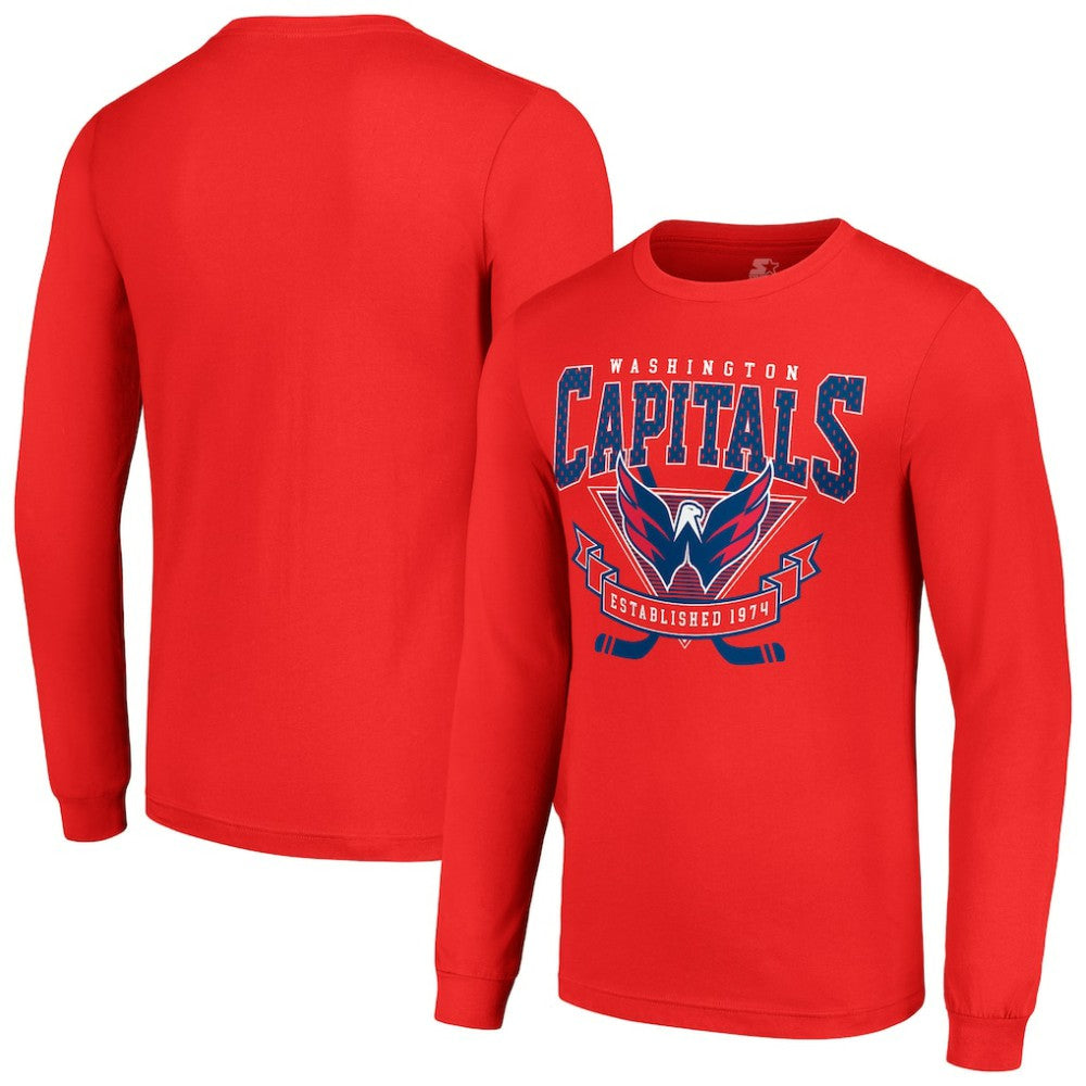 Washington Capitals Starter Team Logo Graphic Long Sleeve T-Shirt - Red | US 201591916