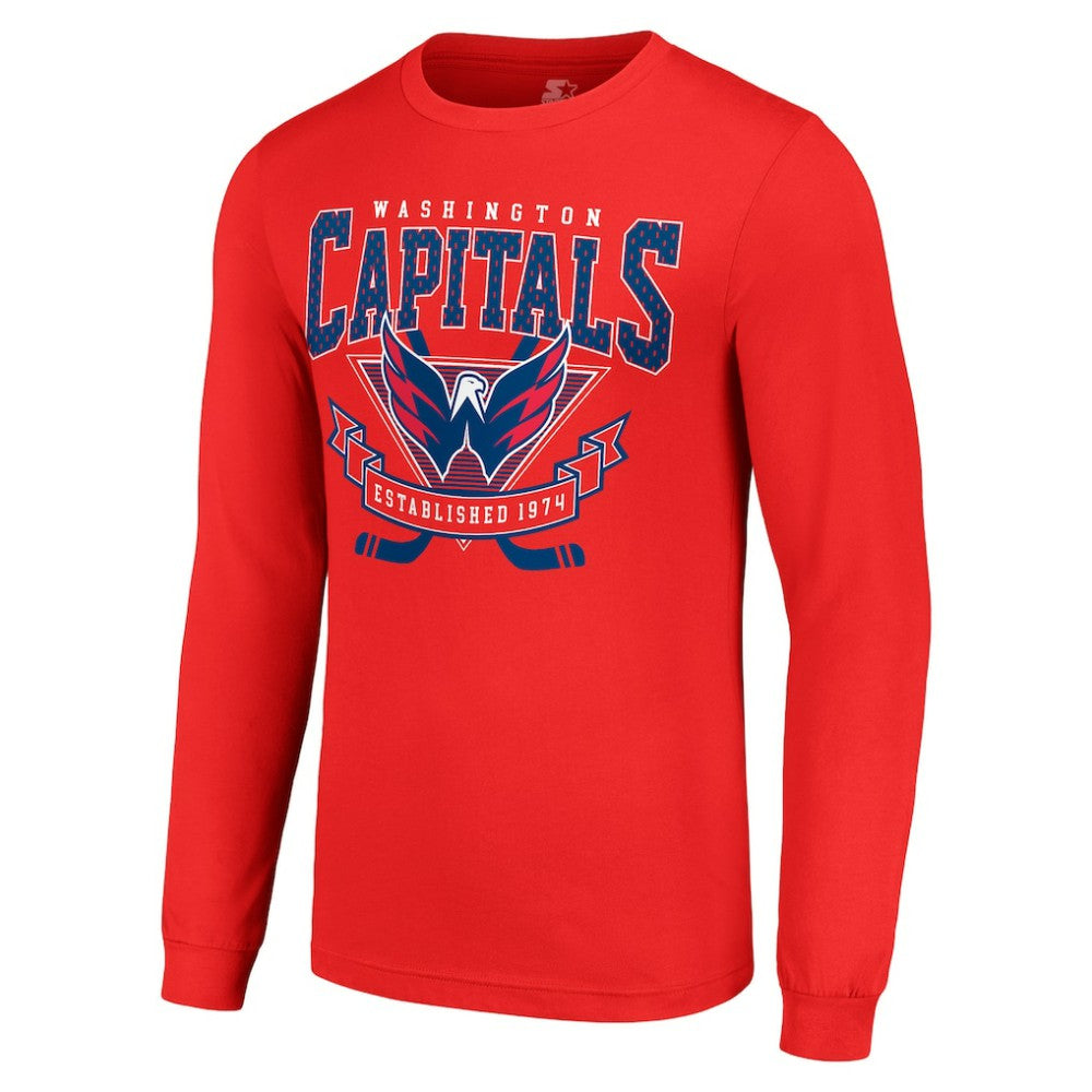 Washington Capitals Starter Team Logo Graphic Long Sleeve T-Shirt - Red | US 201591916