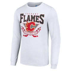 Calgary Flames Starter Team Logo Graphic Long Sleeve T-Shirt - White | US 201591919