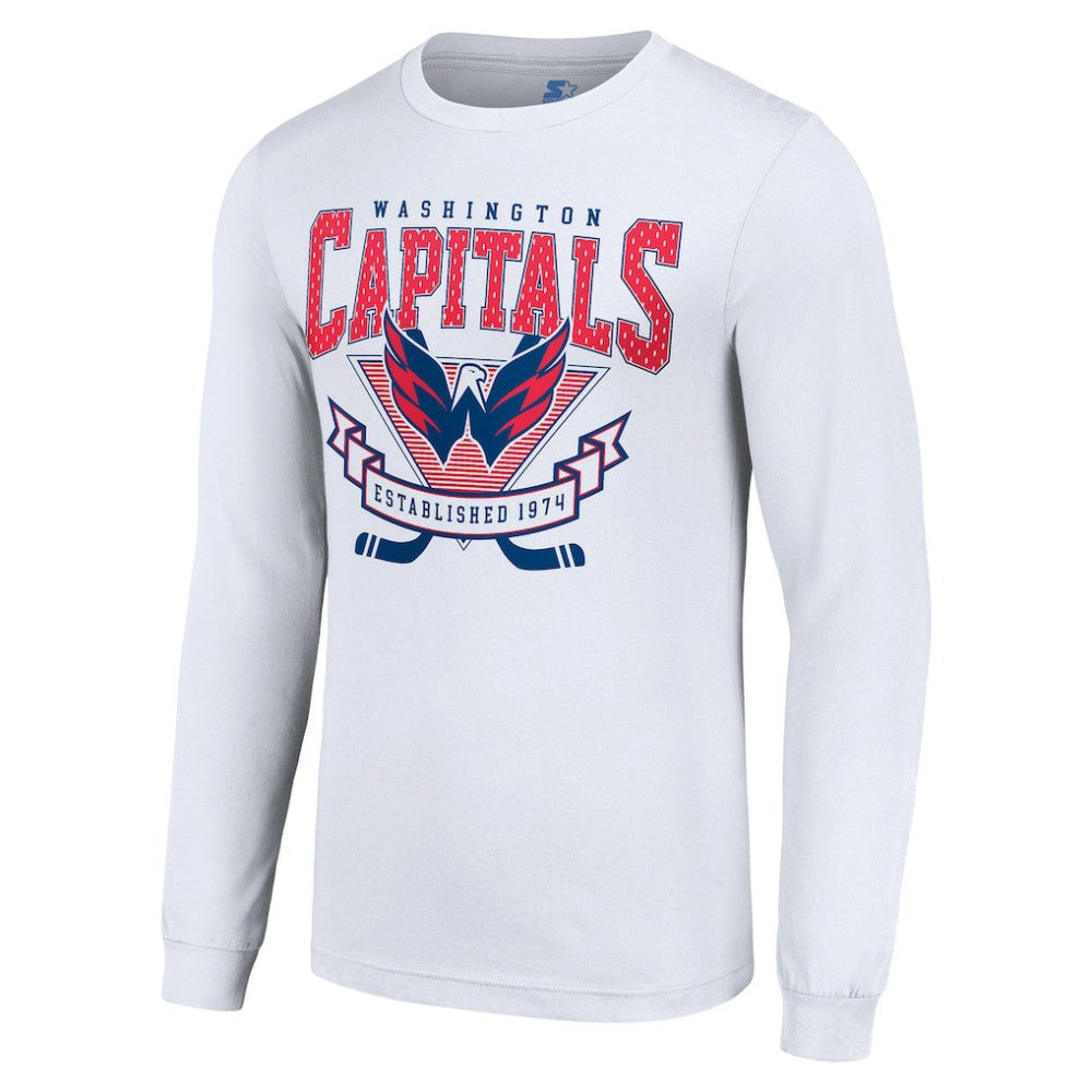 Washington Capitals Starter Team Logo Graphic Long Sleeve T-Shirt - White | US 201591920