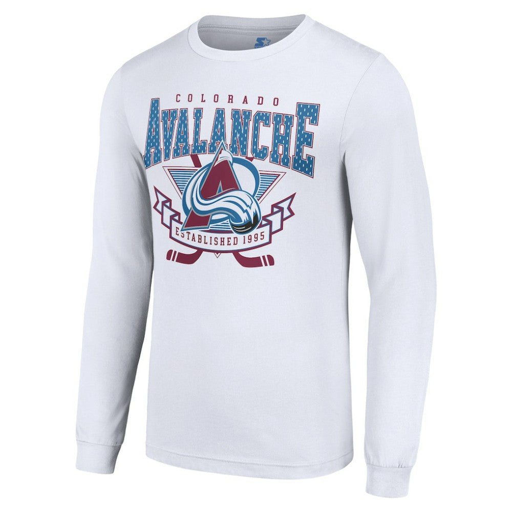 Colorado Avalanche Starter Team Logo Graphic Long Sleeve T-Shirt - White | US 201591923