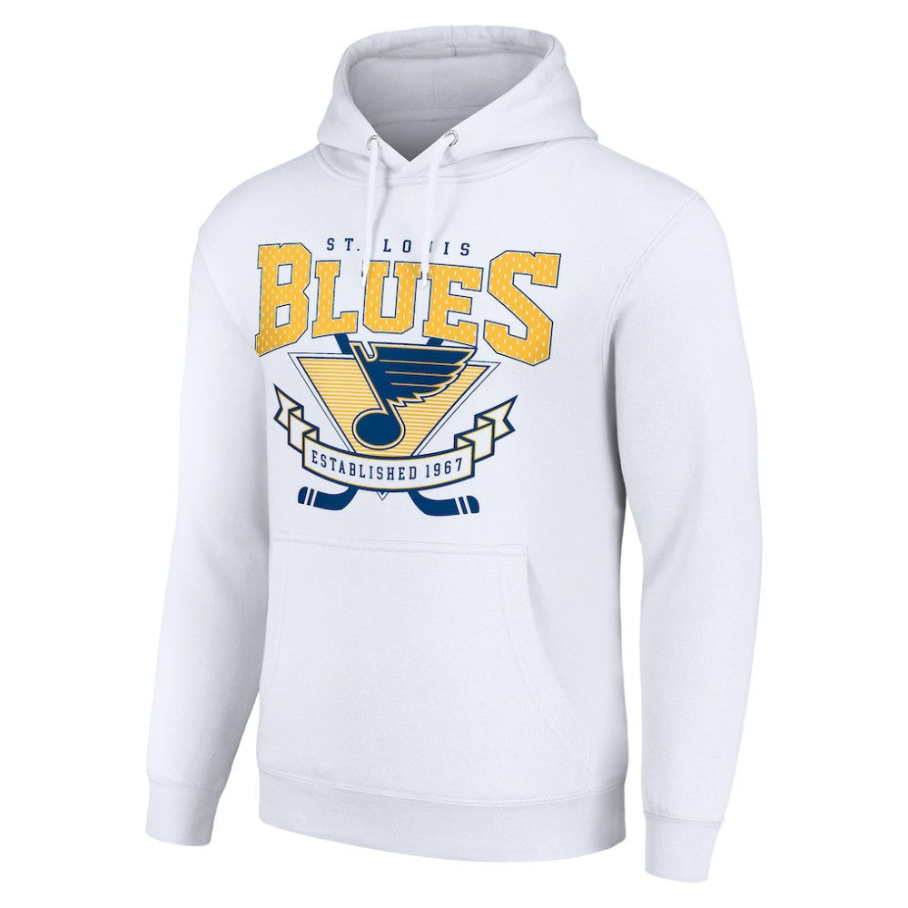 St. Louis Blues Starter Team Logo Graphic Fleece Tri-Blend Pullover Hoodie - White | US 201591924