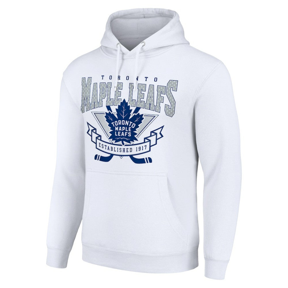 Toronto Maple Leafs Starter Team Logo Graphic Fleece Tri-Blend Pullover Hoodie - White | US 201591927