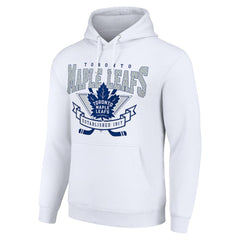 Toronto Maple Leafs Starter Team Logo Graphic Fleece Tri-Blend Pullover Hoodie - White | US 201591927