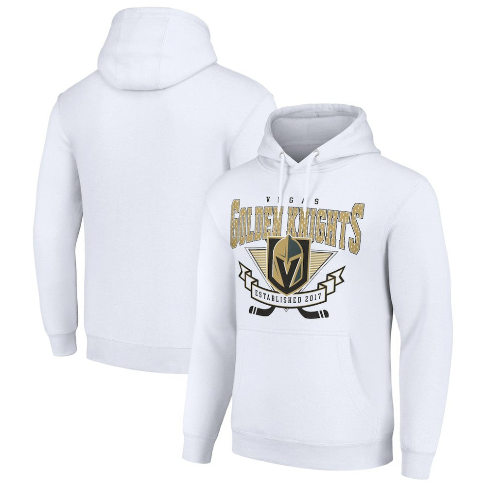 Vegas Golden Knights Starter Team Logo Graphic Fleece Tri-Blend Pullover Hoodie - White | US 201591929
