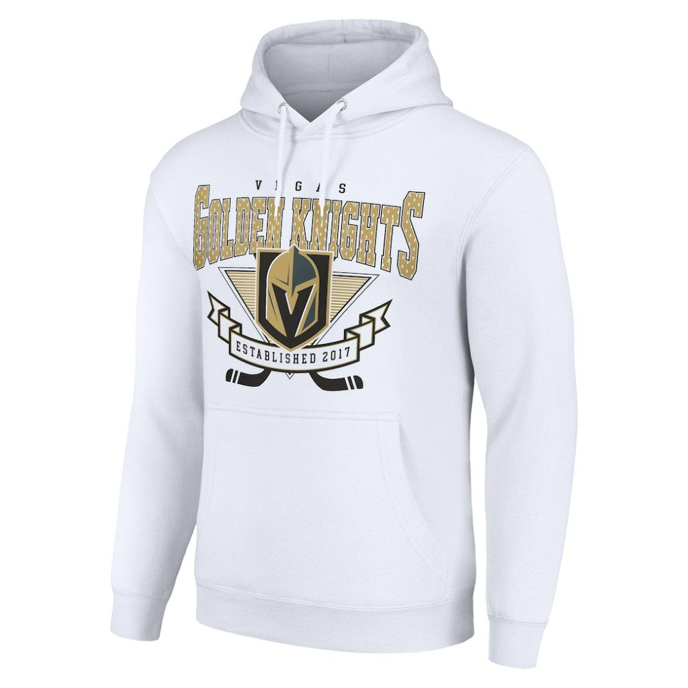Vegas Golden Knights Starter Team Logo Graphic Fleece Tri-Blend Pullover Hoodie - White | US 201591929
