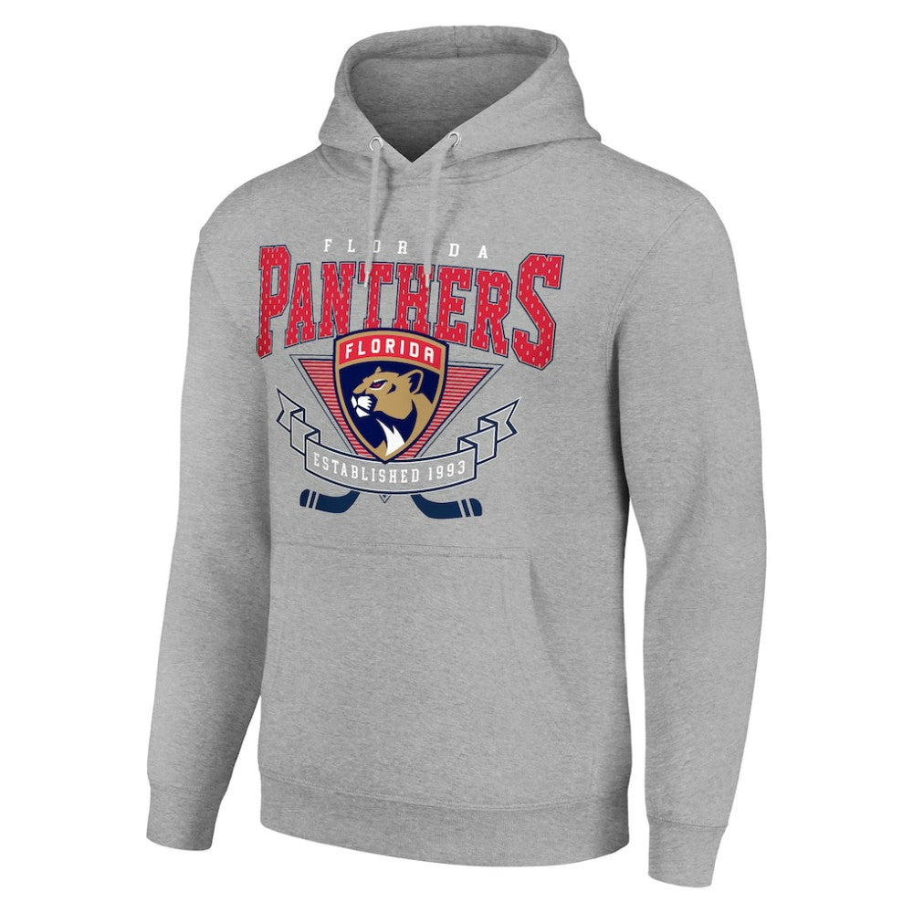 Florida Panthers Starter Team Logo Graphic Fleece Tri-Blend Pullover Hoodie - Heather Gray | US 201591934