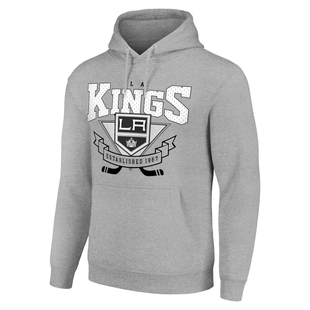 Los Angeles Kings Starter Team Logo Graphic Fleece Tri-Blend Pullover Hoodie - Heather Gray | US 201591935