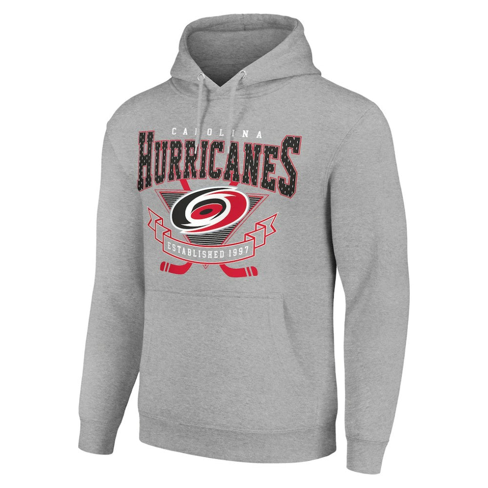 Carolina Hurricanes Starter Team Logo Graphic Fleece Tri-Blend Pullover Hoodie - Heather Gray | US 201591948