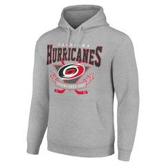 Carolina Hurricanes Starter Team Logo Graphic Fleece Tri-Blend Pullover Hoodie - Heather Gray | US 201591948