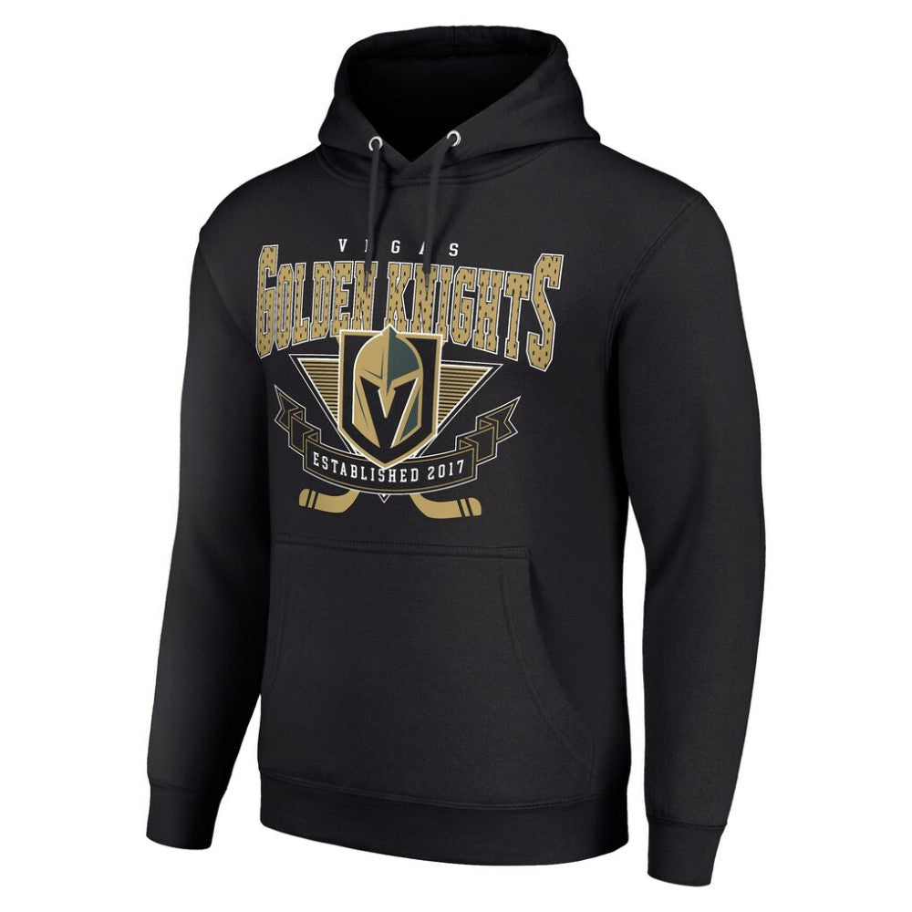 Vegas Golden Knights Starter Team Logo Graphic Fleece Tri-Blend Pullover Hoodie - Black | US 201591949