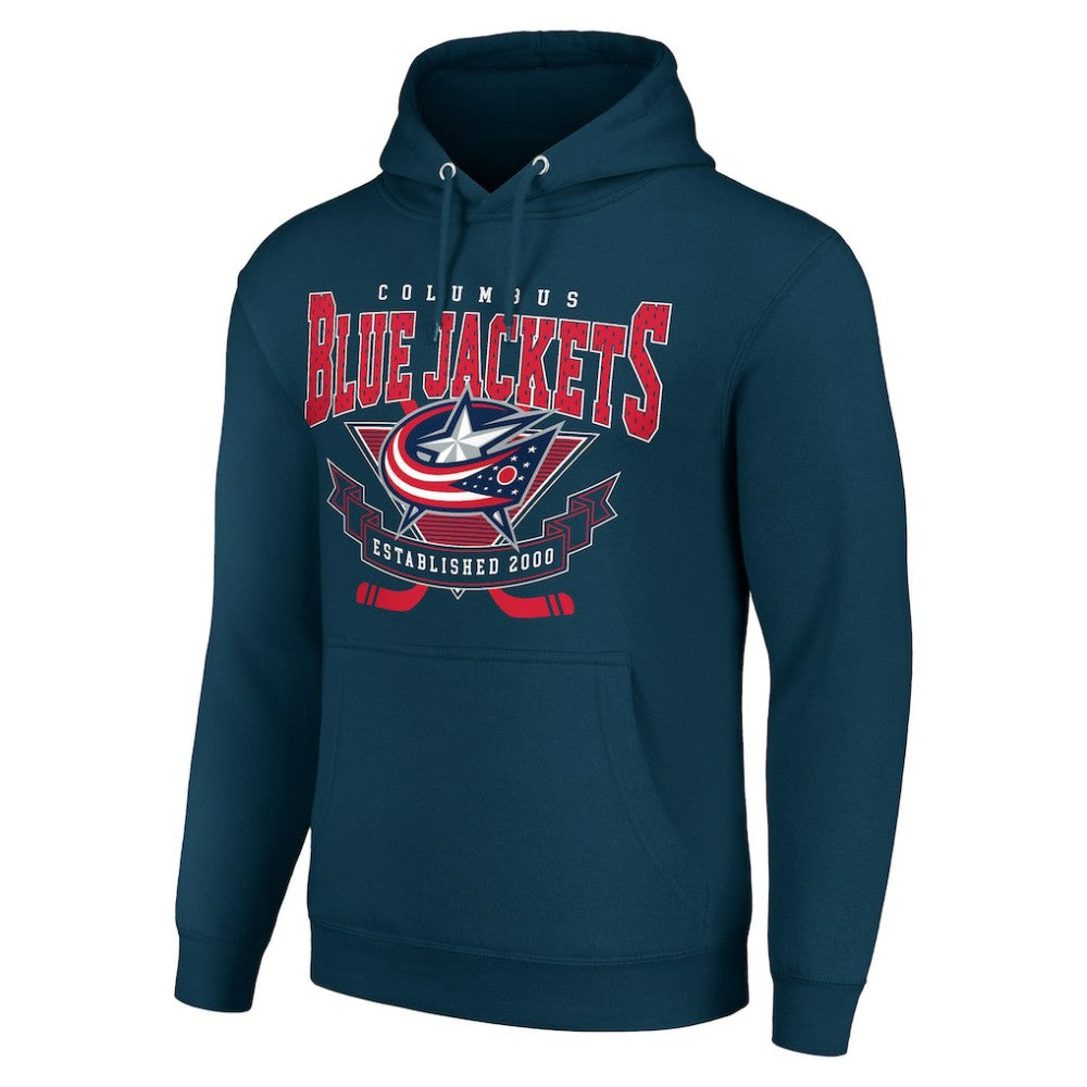 Columbus Blue Jackets Starter Team Logo Graphic Fleece Tri-Blend Pullover Hoodie - Navy | US 201591950