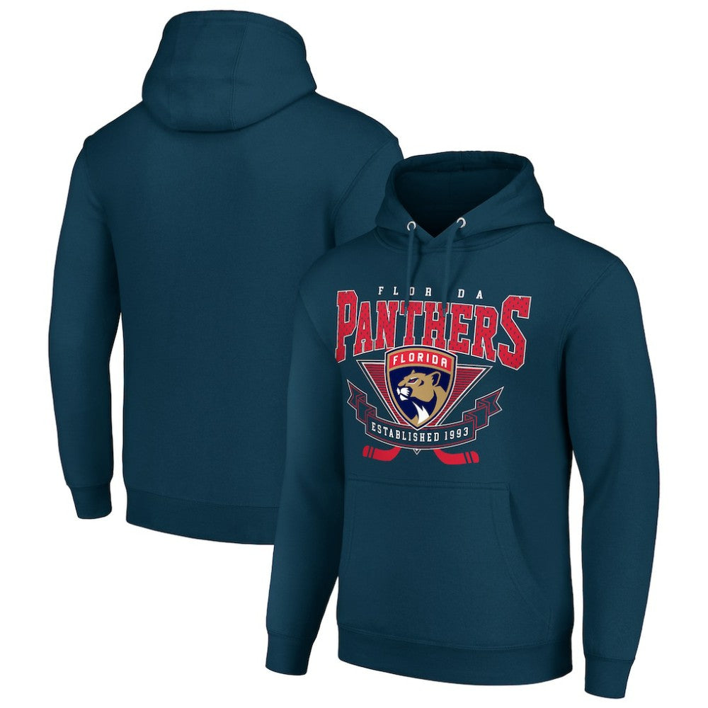 Florida Panthers Starter Team Logo Graphic Fleece Tri-Blend Pullover Hoodie - Navy | US 201591951