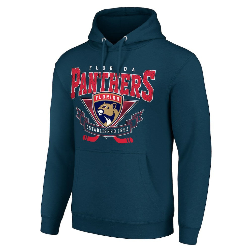 Florida Panthers Starter Team Logo Graphic Fleece Tri-Blend Pullover Hoodie - Navy | US 201591951
