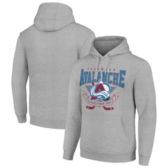Colorado Avalanche Starter Team Logo Graphic Fleece Tri-Blend Pullover Hoodie - Heather Gray | US 201591954
