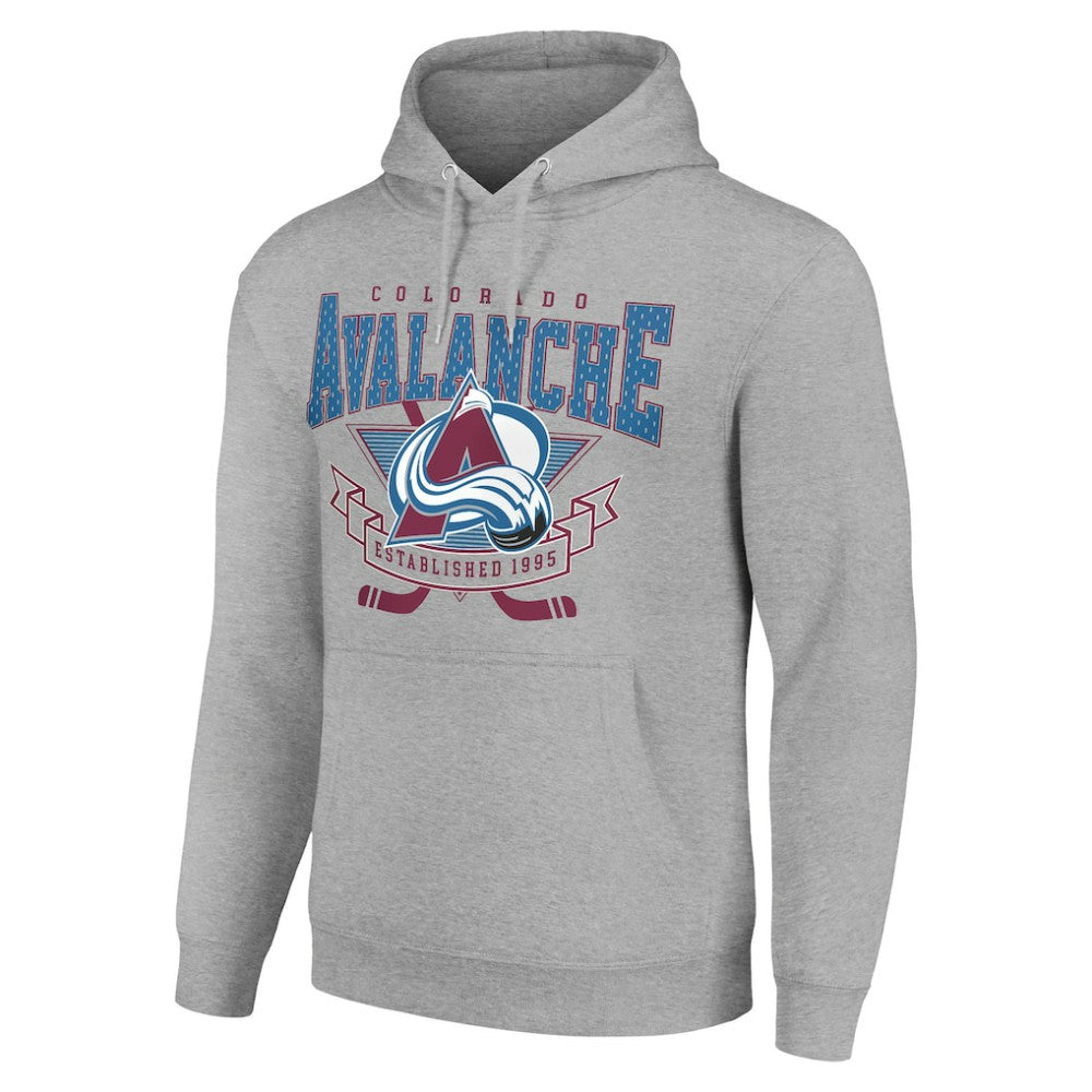 Colorado Avalanche Starter Team Logo Graphic Fleece Tri-Blend Pullover Hoodie - Heather Gray | US 201591954