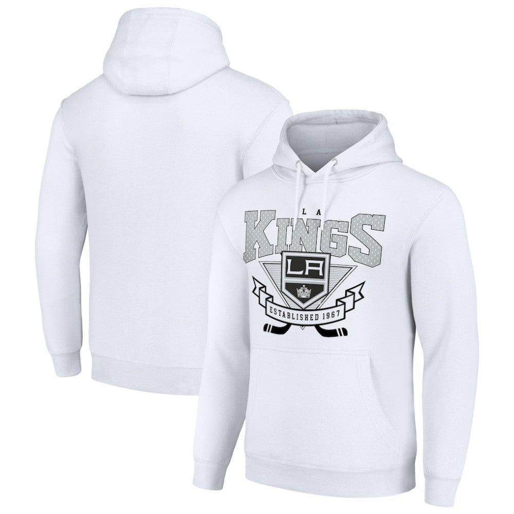 Los Angeles Kings Starter Team Logo Graphic Fleece Tri-Blend Pullover Hoodie - White | US 201591958