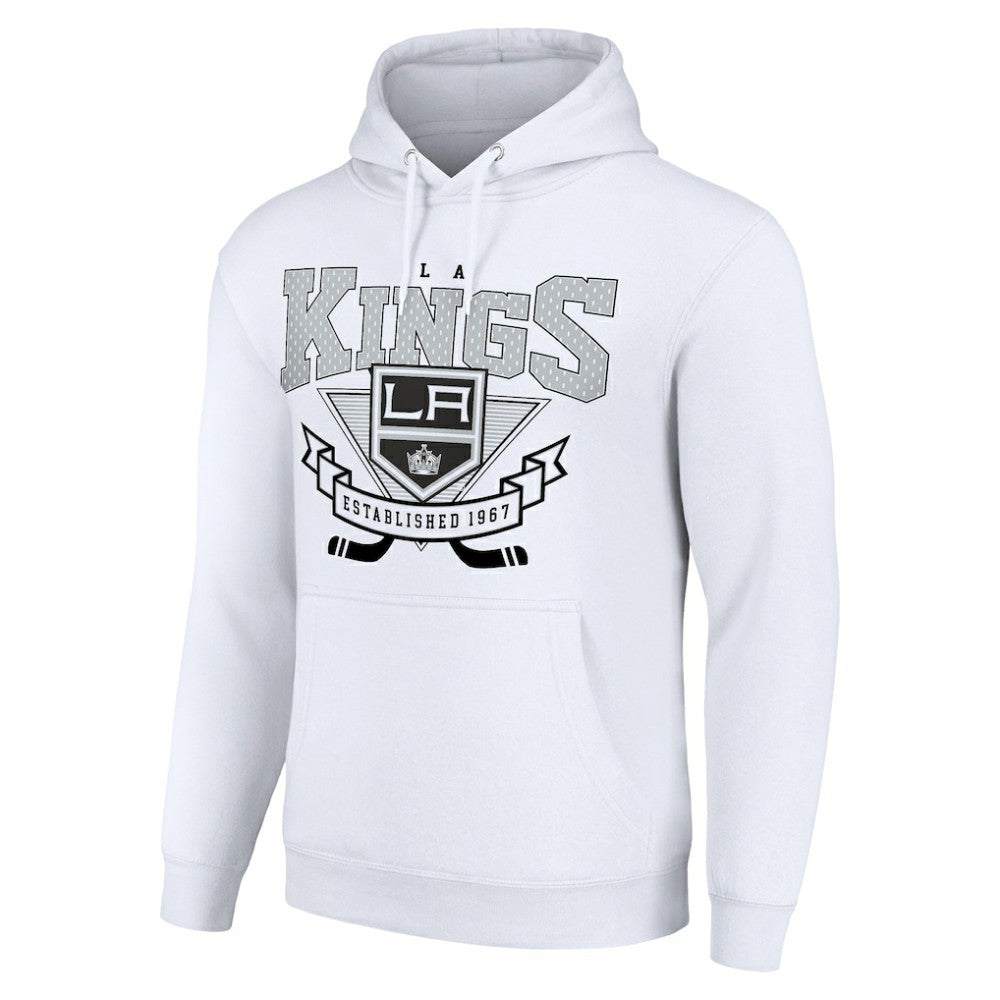 Los Angeles Kings Starter Team Logo Graphic Fleece Tri-Blend Pullover Hoodie - White | US 201591958