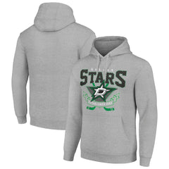 Dallas Stars Starter Team Logo Graphic Fleece Tri-Blend Pullover Hoodie - Heather Gray | US 201591959