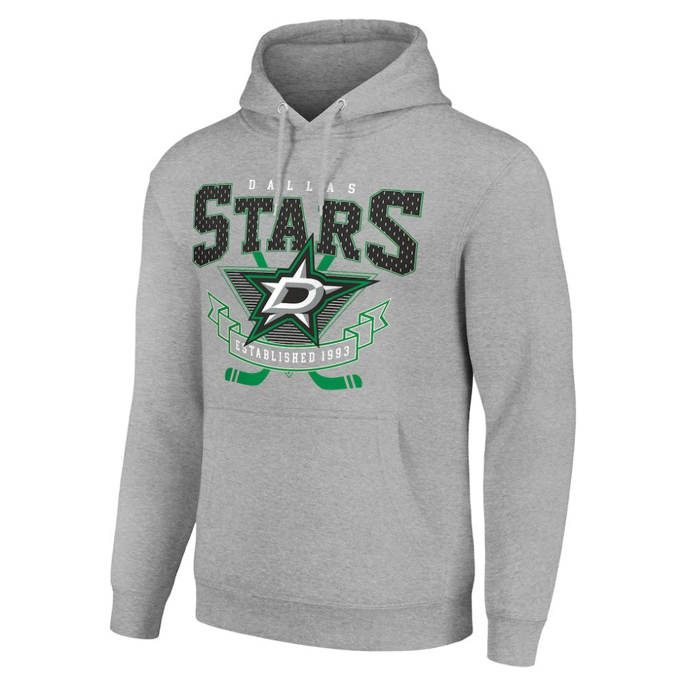 Dallas Stars Starter Team Logo Graphic Fleece Tri-Blend Pullover Hoodie - Heather Gray | US 201591959