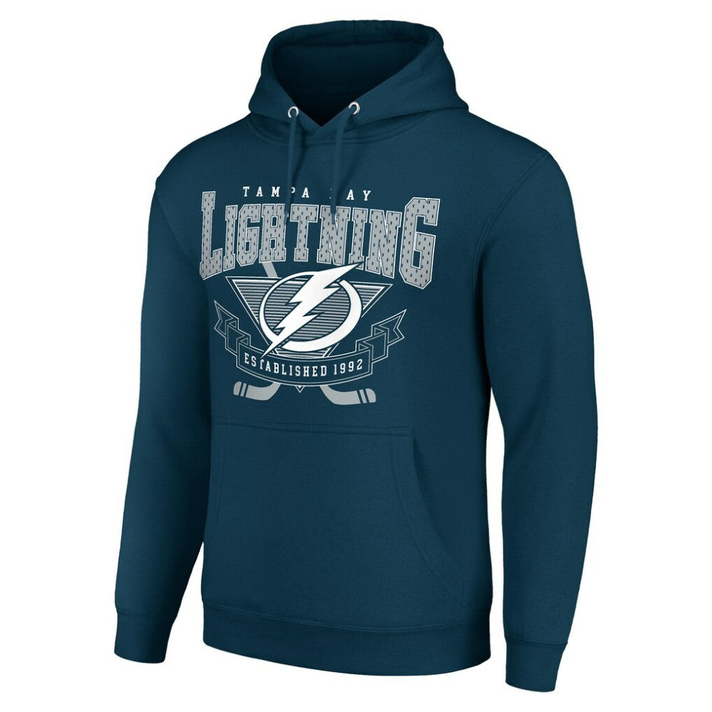 Tampa Bay Lightning Starter Team Logo Graphic Fleece Tri-Blend Pullover Hoodie - Navy | US 201591961