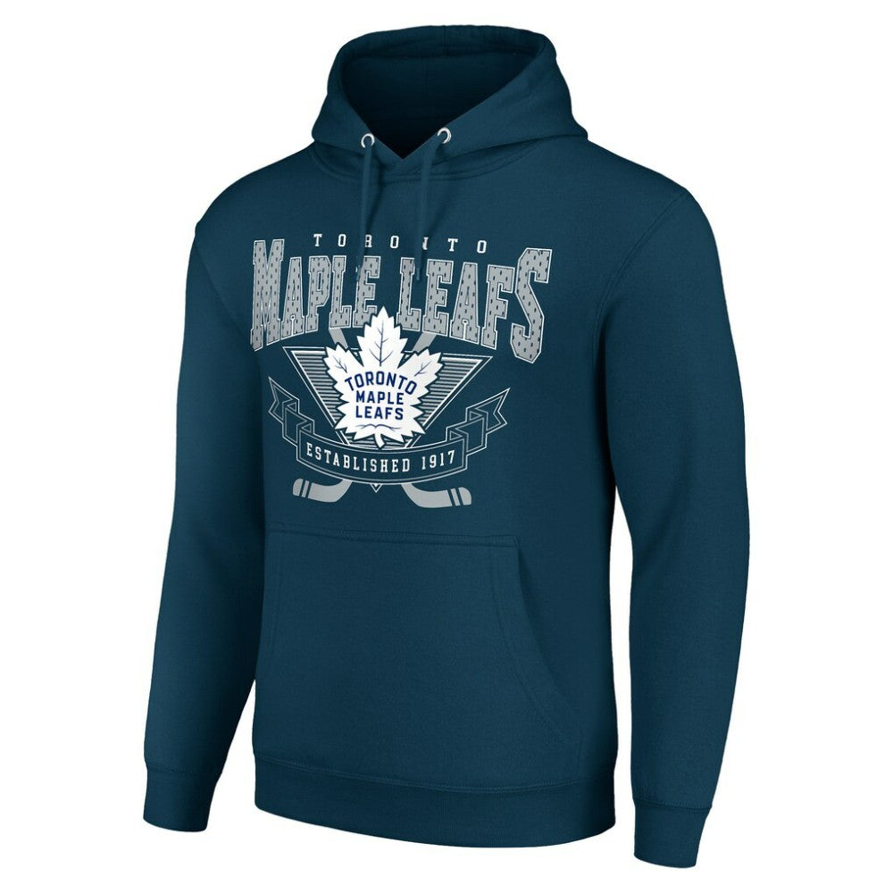 Toronto Maple Leafs Starter Team Logo Graphic Fleece Tri-Blend Pullover Hoodie - Navy | US 201591962