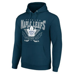 Toronto Maple Leafs Starter Team Logo Graphic Fleece Tri-Blend Pullover Hoodie - Navy | US 201591962