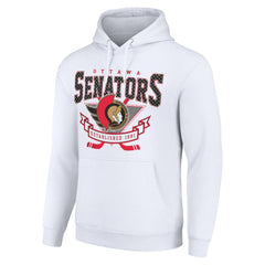 Ottawa Senators Starter Team Logo Graphic Fleece Tri-Blend Pullover Hoodie - White | US 201591967
