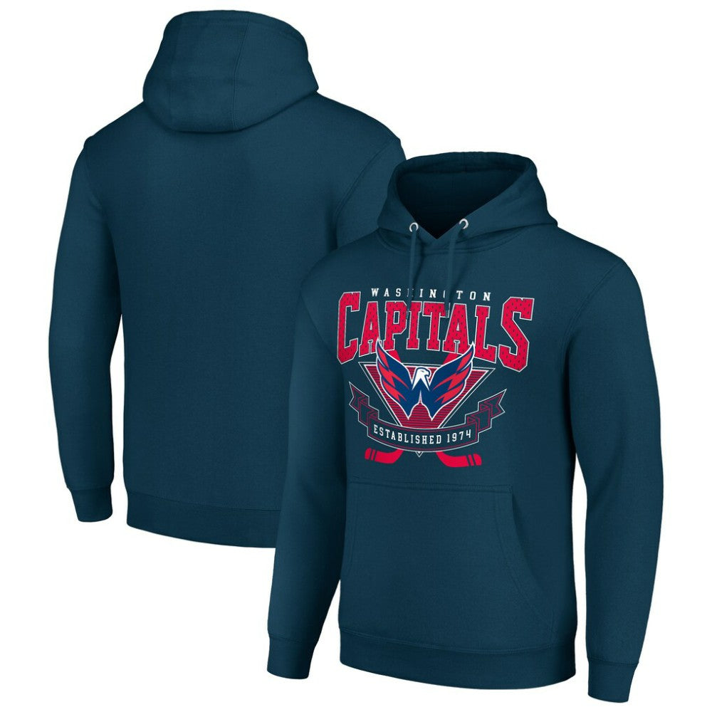Washington Capitals Starter Team Logo Graphic Fleece Tri-Blend Pullover Hoodie - Navy | US 201591970
