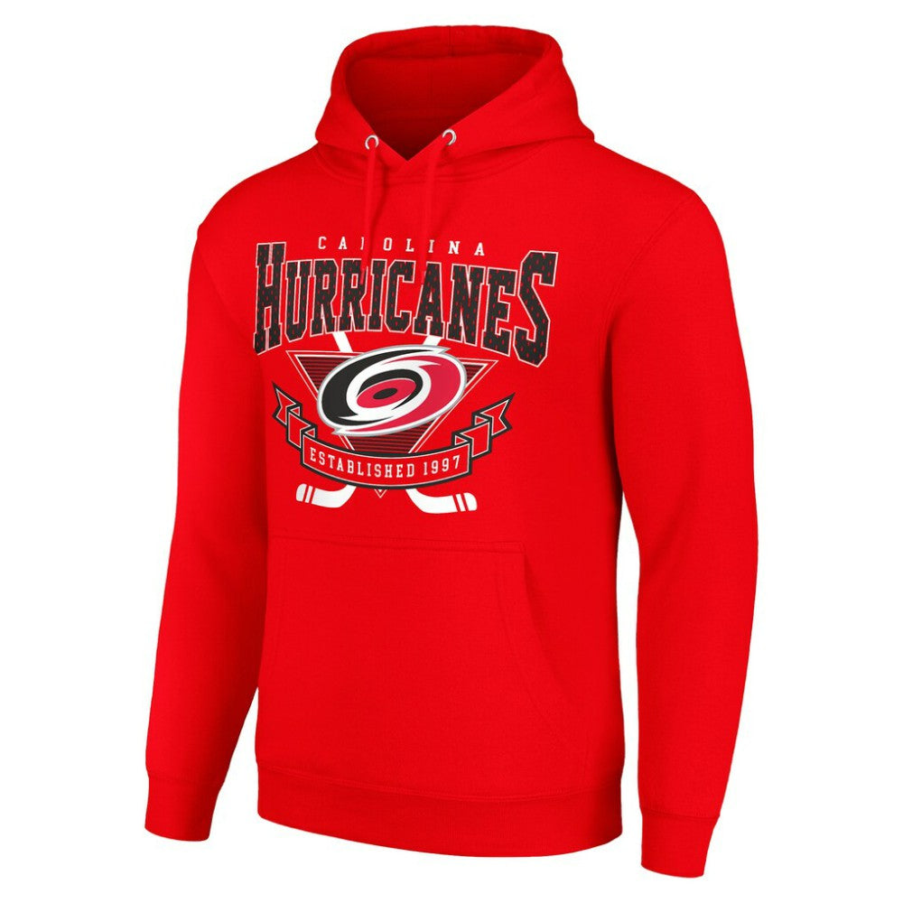 Carolina Hurricanes Starter Team Logo Graphic Fleece Tri-Blend Pullover Hoodie - Red | US 201591976