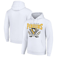 Pittsburgh Penguins Starter Team Logo Graphic Fleece Tri-Blend Pullover Hoodie - White | US 201591990