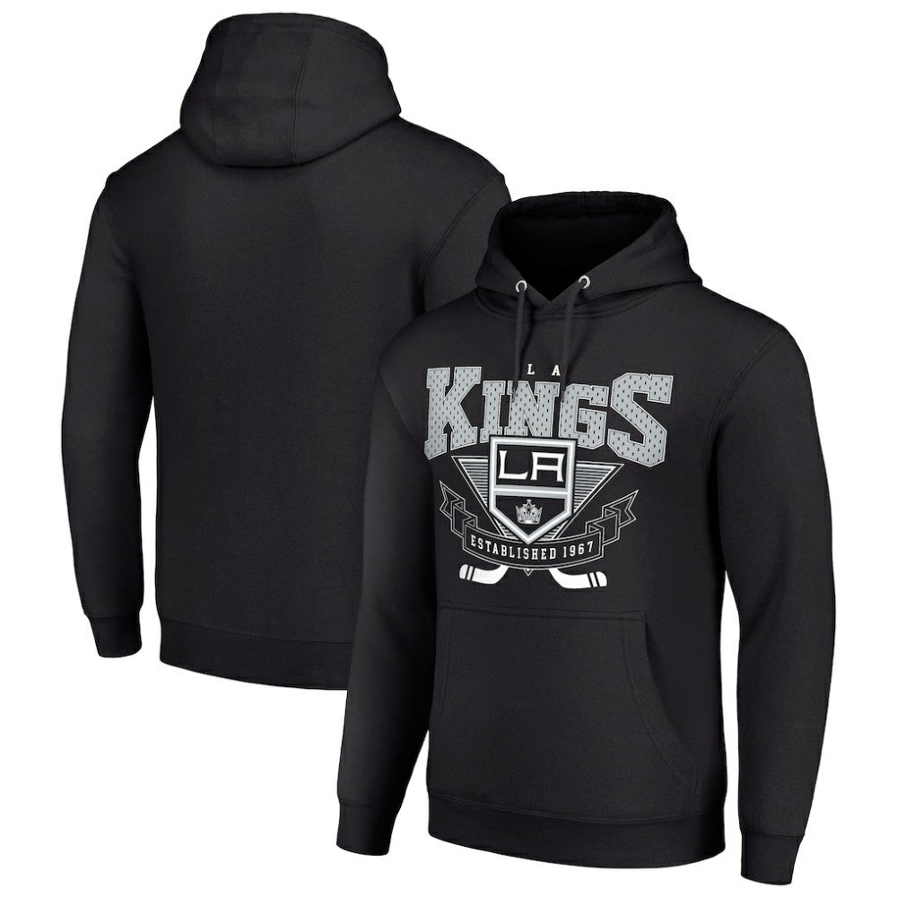 Los Angeles Kings Starter Team Logo Graphic Fleece Tri-Blend Pullover Hoodie - Black | US 201592000