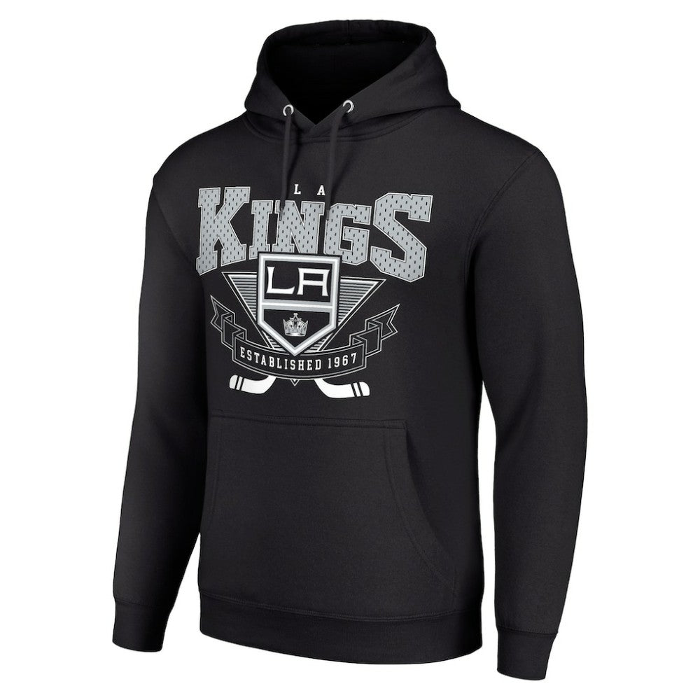 Los Angeles Kings Starter Team Logo Graphic Fleece Tri-Blend Pullover Hoodie - Black | US 201592000
