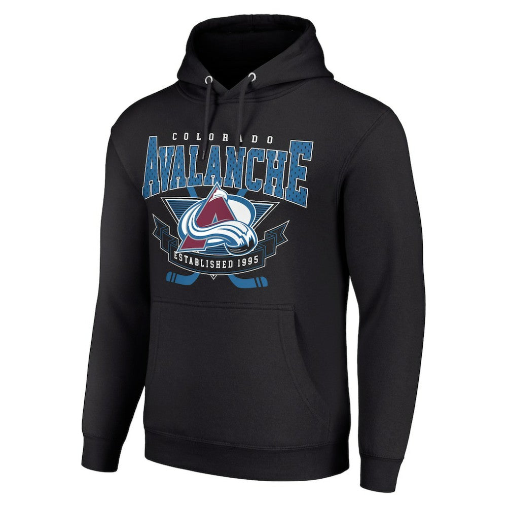 Colorado Avalanche Starter Team Logo Graphic Fleece Tri-Blend Pullover Hoodie - Black | US 201592003