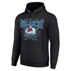 Colorado Avalanche Starter Team Logo Graphic Fleece Tri-Blend Pullover Hoodie - Black | US 201592003
